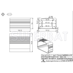 Aluminum Enclosure Case Split Body 95mm*55mm*110mm（W*H*L）