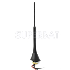 DAB + FM/AM Car Radio Antenna Aerial with Amplifier Roof Mount FME Din Connector