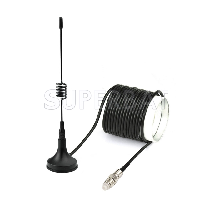 3dbi 433Mhz FM/AM Radio Walkie Talkies Antenna SMA Male Connector with Magnetic Base 3m Cable for Wouxun BaoFeng TYT