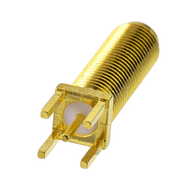 SMA female jack thru hole vertical PCB Mount straight RF connector adapter