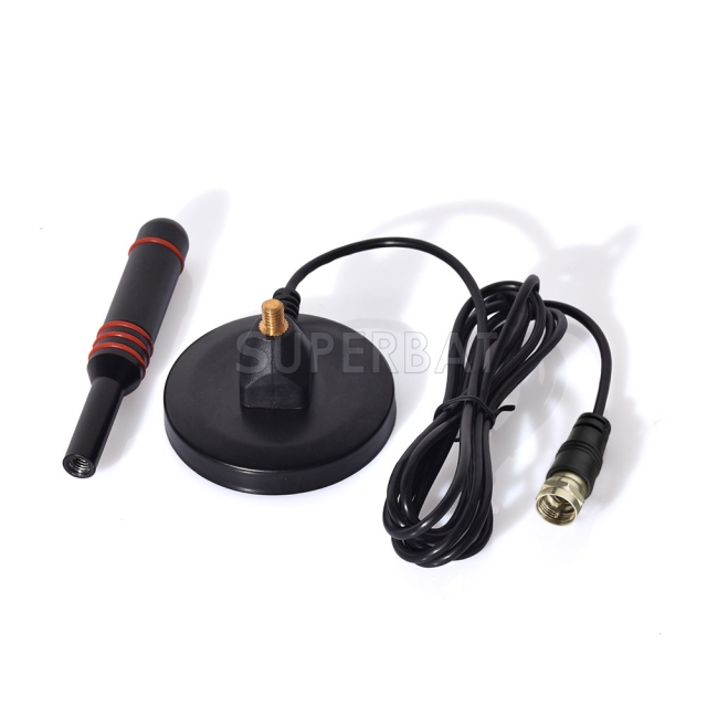 Superbat High Gain Digital F Connector Digital Antenna Portable Indoor/Outdoor for USB TV Tuner / ATSC Television / DAB Radio With Magnet