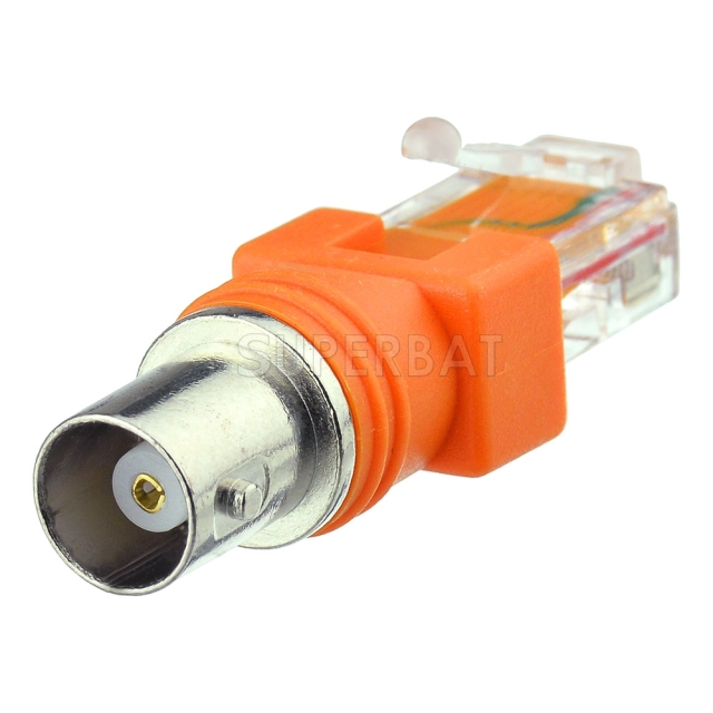 BNC Female to RJ45 Male Coaxial Coax Barrel Coupler Adapter RJ45 to RF Connector