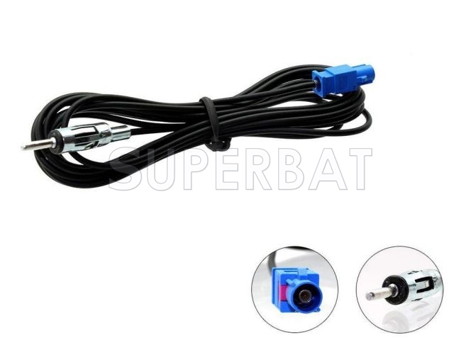 Superbat DIN Male to Fakra C Male Aerial Adaptor Cable
