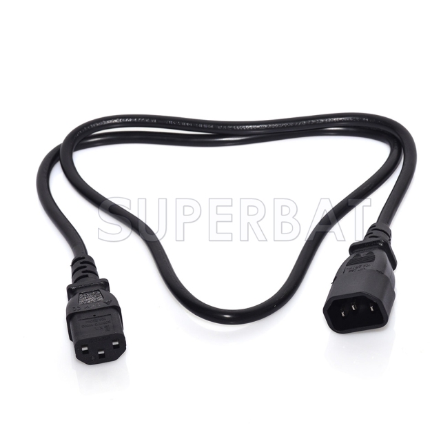 custom pdu power cord C13-C14 chassis UPS server extension cable three holes 1m C13 to C14