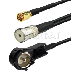 FM/AM to DAB Aerial Converter/Splitter ISO Adapter Cable forDAB+