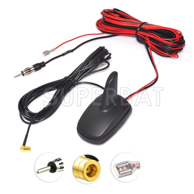 DAB/DAB+/FM/AM car digital radio aerial Roof mount Antenna with Amplified SMB Connector