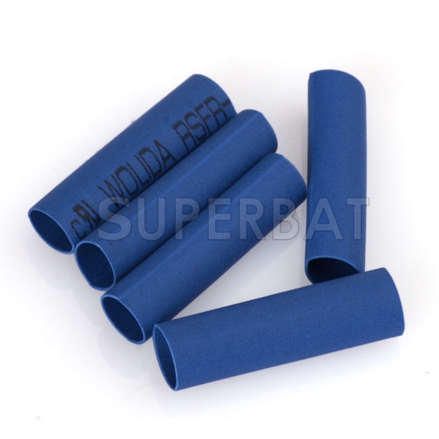 Wire Wrap Sleeve 3.5 mm Dia 18 mm Long Heat Shrink Tubing 100Pcs blue