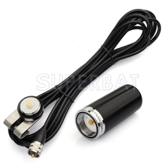 NMO VHF/UHF Dual Band Vehicle Radio Antenna Aerial Mount to UHF PL-259 Connector RG58 Coax Cable 5M for Yaesu/Vertex Mobile Radio