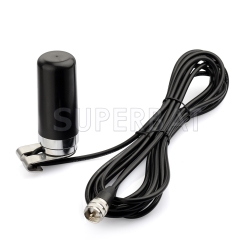 NMO VHF/UHF Dual Band Vehicle Radio Antenna Aerial Mount to UHF PL-259 Connector RG58 Coax Cable 5M for Yaesu/Vertex Mobile Radio
