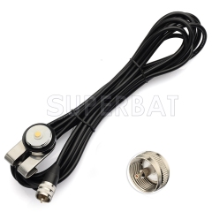 NMO Vehicle Antenna Mount to UHF PL-259 Connector RG58 Coax Cable for Yaesu/Vertex Mobile Radio