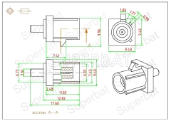 Superbat Fakra F Brown /8011 male connector TV2 for RG316 RG174 LMR100
