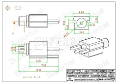 MMCX Plug Male Connector Straight Solder