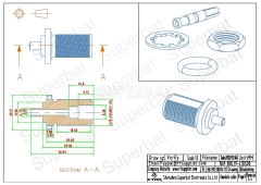 N Crimp Jack bulkhead O-ring RF Connector for LMR195