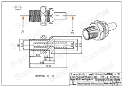 MCX Female Jack bulkhead to crimp RG174 RG316 gold plated connector adapters cheaper price