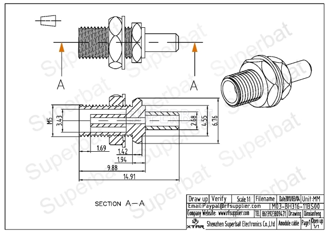 MCX Female Jack bulkhead to crimp RG174 RG316 gold plated connector adapters cheaper price
