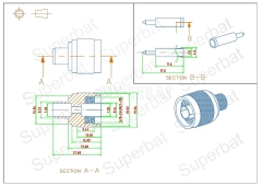 N Plug Male Straight Crimp Connector for LMR400 Cable