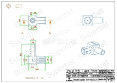 MCX Plug Male Connector Right Angle Crimp for RG316