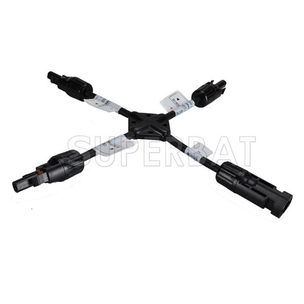 MC4 X Three Male To Female Solar Panel Cable Branch Connectors