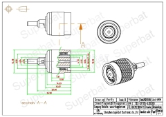 50 ohm Reverse Polarity TNC Male Crimp RG316 RG174 Connector