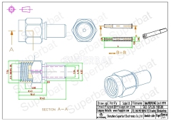 Superbat RP-SMA Plug female Crimp connector for LMR200 cable