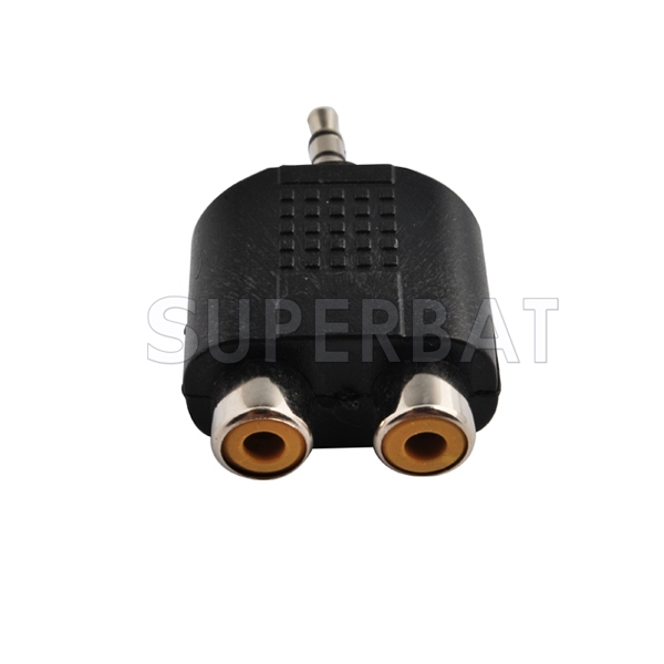 3.5-RCA RF Adapter 3.5mm Plug to RCA Jack/Jack adapter