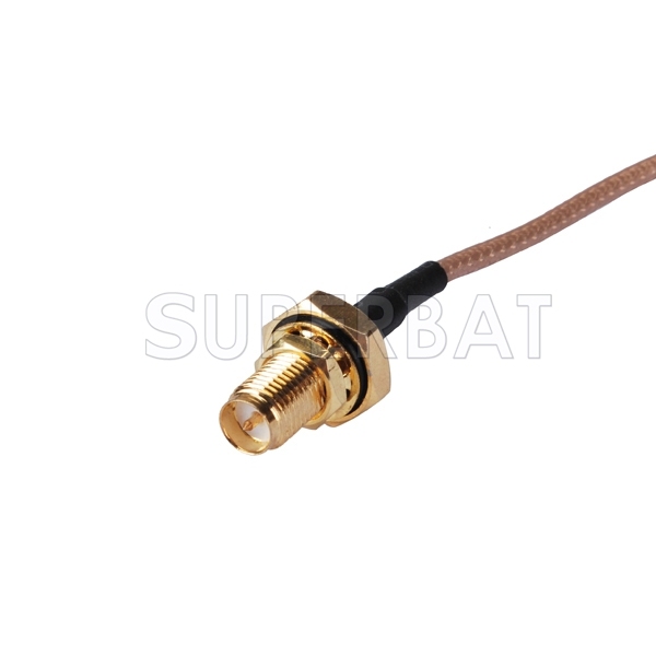 RF cable assembly SMA male right angle to RP-SMA female bulkhead O-ring pigtail cable RG316