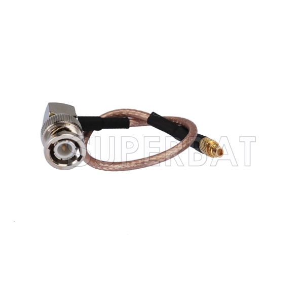 MMCX Male Straight to BNC Male Right Angle Pigtail Cable RG316 RF / Coaxial Cable Assembly