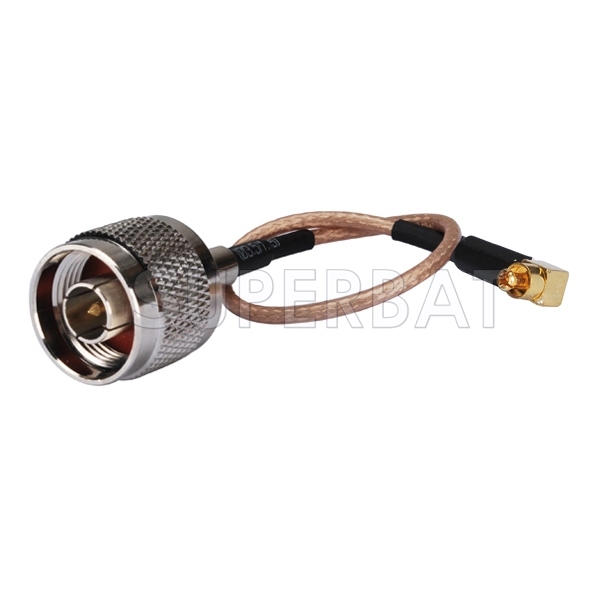 RF cable assembly MC-Card Plug right angle to N male pigtail RG316 Wireless LAN Devices