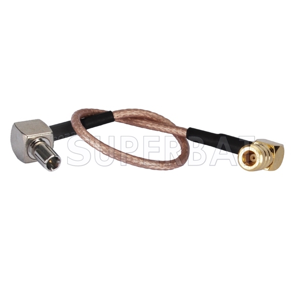 Pigtail cable TS9 Male RA to SMB male RA RG316 15cm