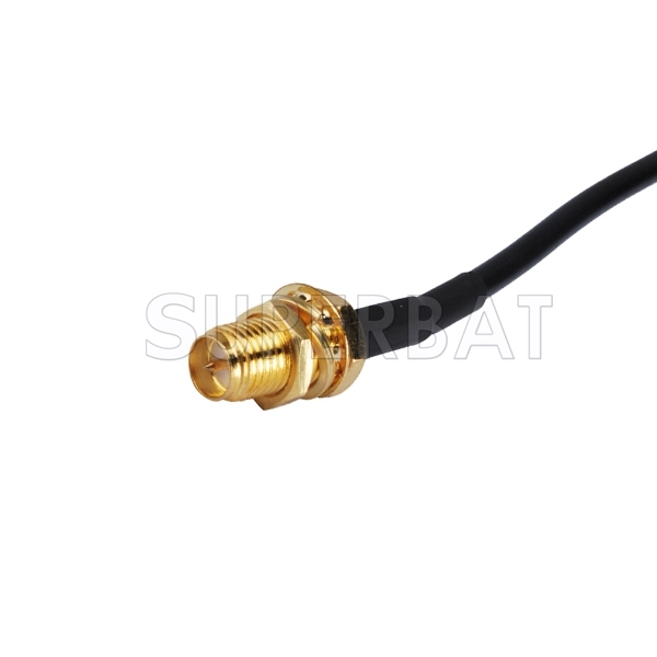 RP-SMA Female bulkhead to TS-9 Male Right Angle RG174 3G Wireless Modem Extension Adapter Cable For Huawei USB Modem