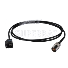Pigtail cable Fakra female A Straight to TV female RG174