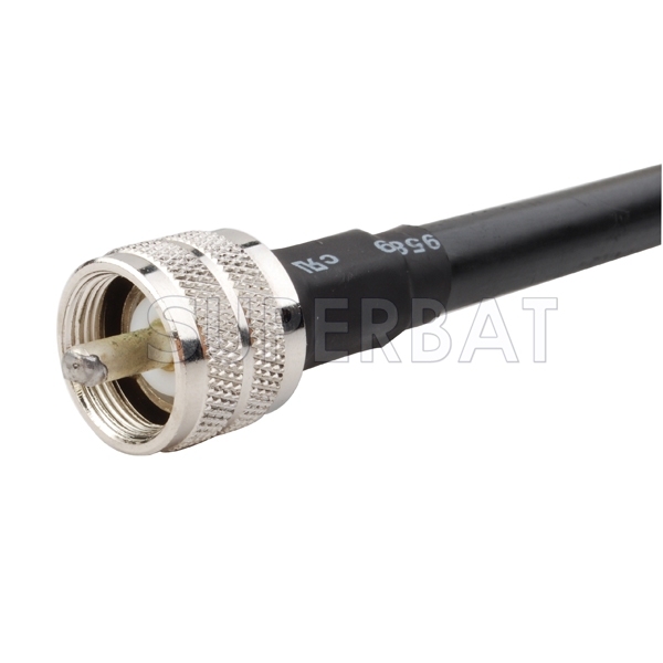 RP-TNC male crimp to UHF male crimp straight Patch Lead LMR400 Custom RF cable assembly