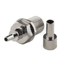 F Jack Female Connector Straight Bulkhead Crimp for RG179 RG316