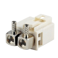 Superbat Fakra Double "B" female Jack Right Angle Crimp RG316 for Radio With Phantom