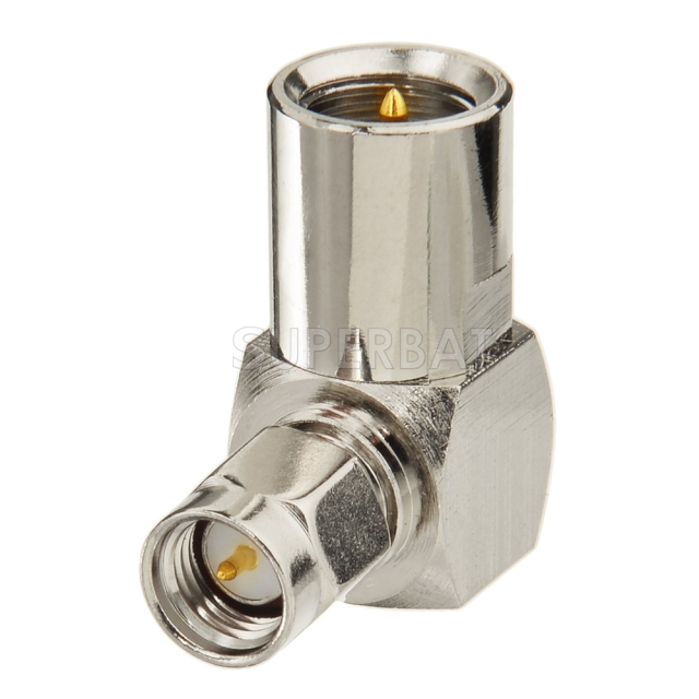 FME Right Angle Male to SMA Male Right Angle RF Cable Adapter for RF Coaxial Cable or Device