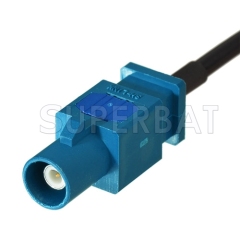 GPS antenna Extension cable Fakra Waterblue male plug to Y type 2x Fakra SMB female RG174 Telematics or Navigation