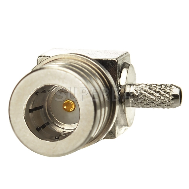 QMA Plug Male Connector  Right Angle Crimp for RG316