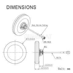 Outdoor 4G LTE Thru Hole Screw Mount Omni-directional SMA Male Antenna for 4G LTE Router Vehicle Truck RV Marine Boat Mobile Cell Phone Booster System