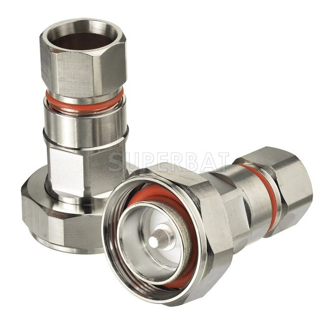 7/16 DIN Plug Male Connector Straight Clamp 1/2 inch Flexible 