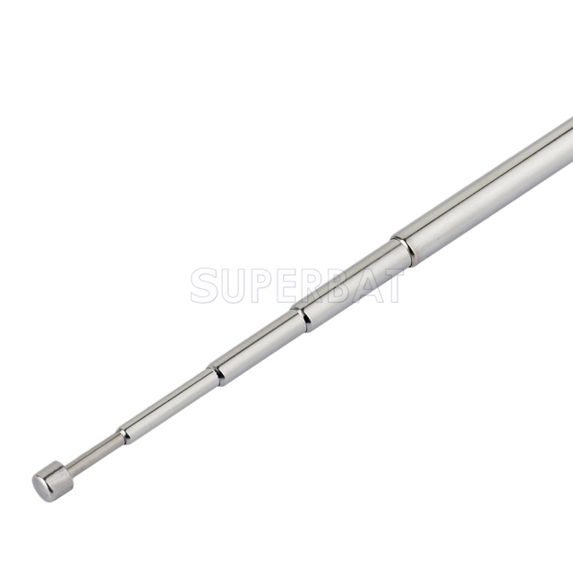Superbat PAL Male Plug Connector Television DAB DAB+ FM AM DVB-T DVB-T2 TV Tuner Antenna 6 Section Telescopic Aerial