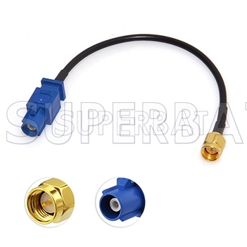 Fakra C Male to SMA Male Plug Pigtail Cable RG174