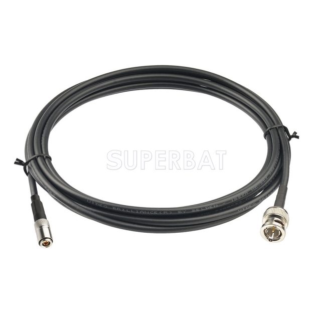Superbat 15 feet BNC Male to DIN 1.0/2.3 Plug 75 Ohm 3G 6G HD SDI Vedio Camera Cable (Belden 1855A)