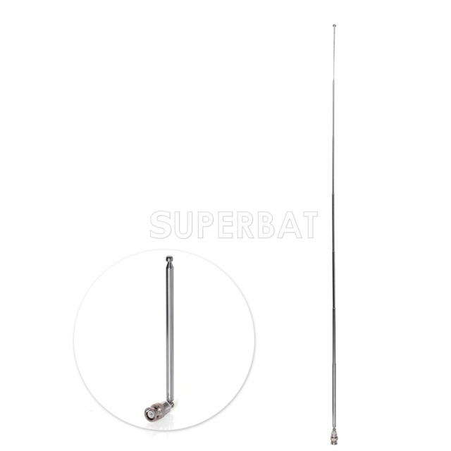 7 Section Telescopic BNC Male Swivel Antenna for Portable Radio Scanner TV FM Radio Scanners Remote Receivers and Other Electronics Products