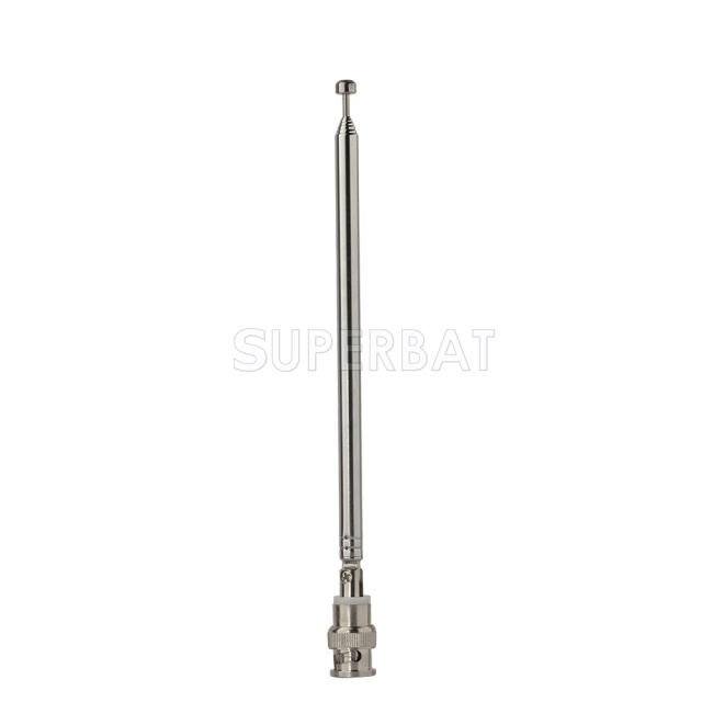 7 Section Telescopic BNC Male Swivel Antenna for Portable Radio Scanner TV FM Radio Scanners Remote Receivers and Other Electronics Products