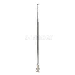 BNC Male 7 Section Telescopic Scanner Antenna for TV FM Radio Scanners Remote Receivers and Other Electronics Products