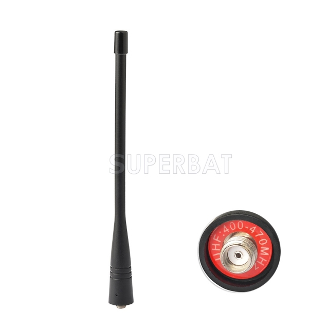 Superbat UHF 400-470Mhz Ham Radio SMA Female Soft Rubber Antenna for Baofeng  Puxing Wouxun Handheld HT CB Radio Two Way Radio Walkie Talkie