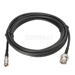 Superbat 3M DIN 1.0/2.3 Male to Male BNC Crimp Solder  75 Ohm Mini RG59 Belden(1855A) 6G-SDI 4K UHD HD Video Camera Coaxial Cable for Video Camera