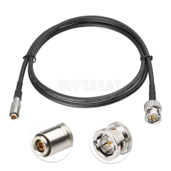 Superbat 3 Feet DIN 1.0/2.3 to Male BNC 75 Ohm Mini RG59 Belden(1855A) 6G-SDI 4K UHD HD Video Camera Coaxial Cable for Video Camera and Moniter