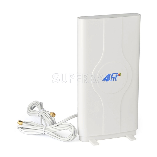 Superbat 4G LTE 8dBi Directional Dual SMA Male MIMO Indoor Panel Antenna for 4G LTE Wireless Router Gateway Mobile Cell Phone Signal Booster Amplifier