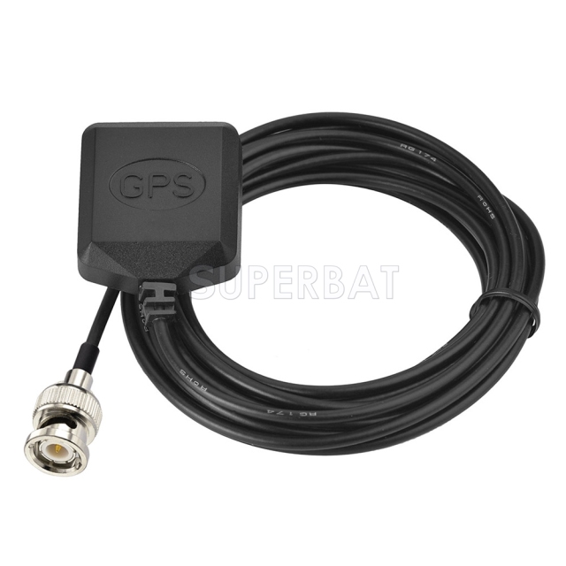 Superbat External GPS Active Antenna BNC Male for Garmin  GPS receivers/systems